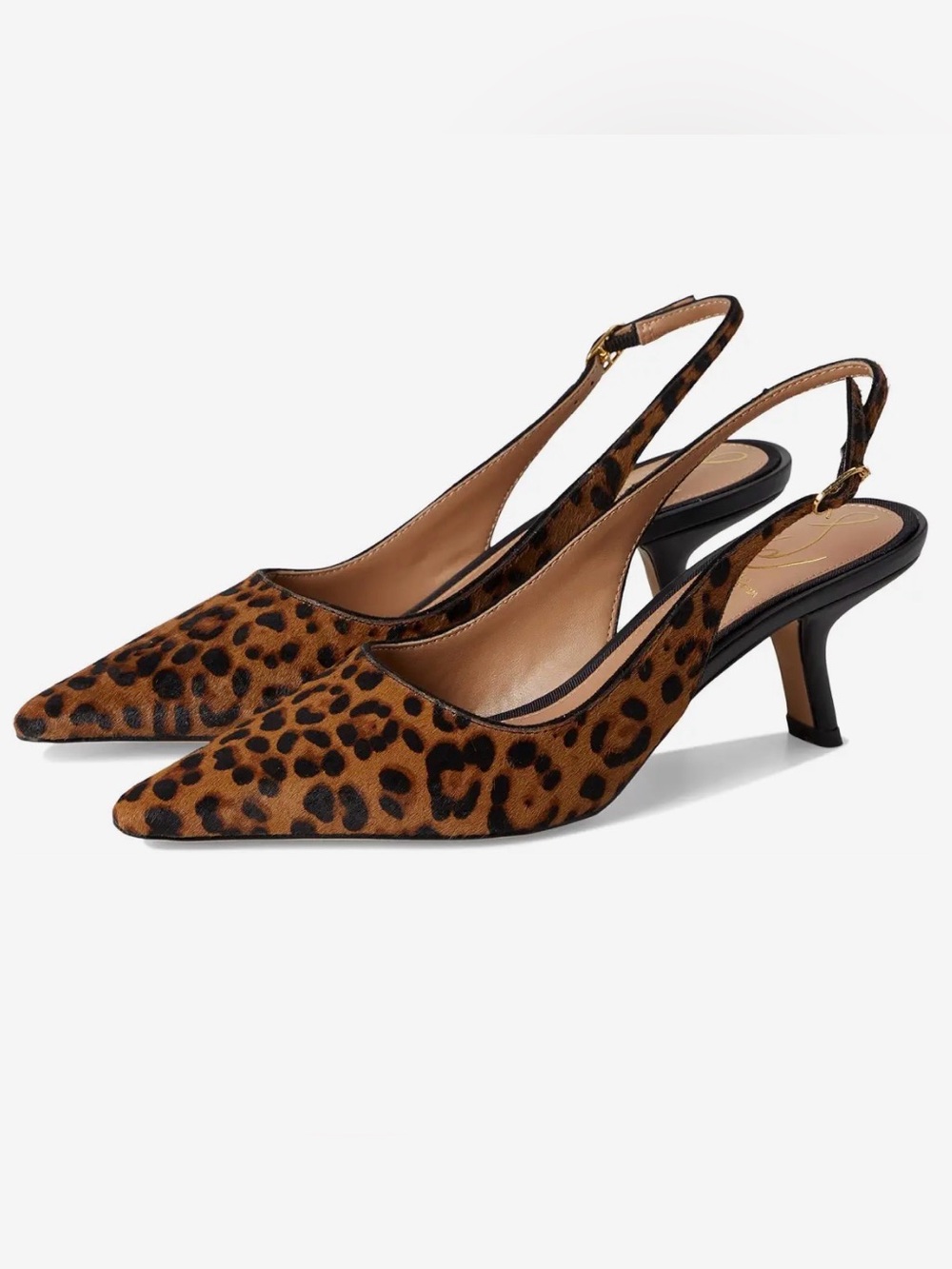 Sam Edelman Bianka Sling Leopard Print Slingback Kitten Heel Pumps - Size 10